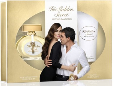 Antonio Banderas Her Golden Secret n�i parf�mszett   50ml EDT + 50ml-es test�pol�
